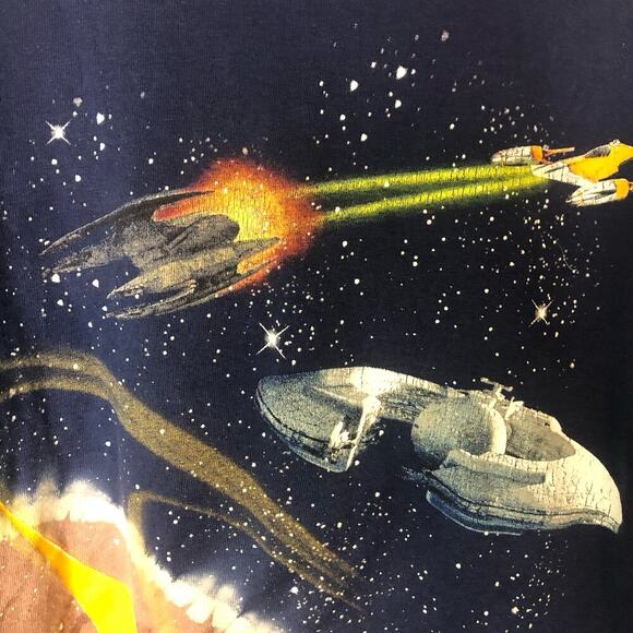 VTG Star Wars Shirt Episode 1 Naboo Fighter Phantom Menace Kids Medium (10/12) - Picture 4 of 6